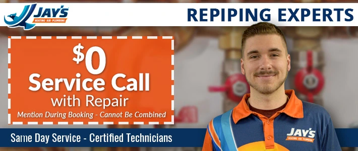 north carolina Repiping Jay's Heating, Air & Plumbing.